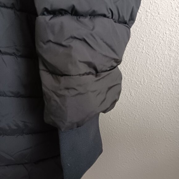 Susan Graver Regular Water Resistant Quilted Coat w/ Hood , Black Sz XL a670979 - Picture 4 of 5